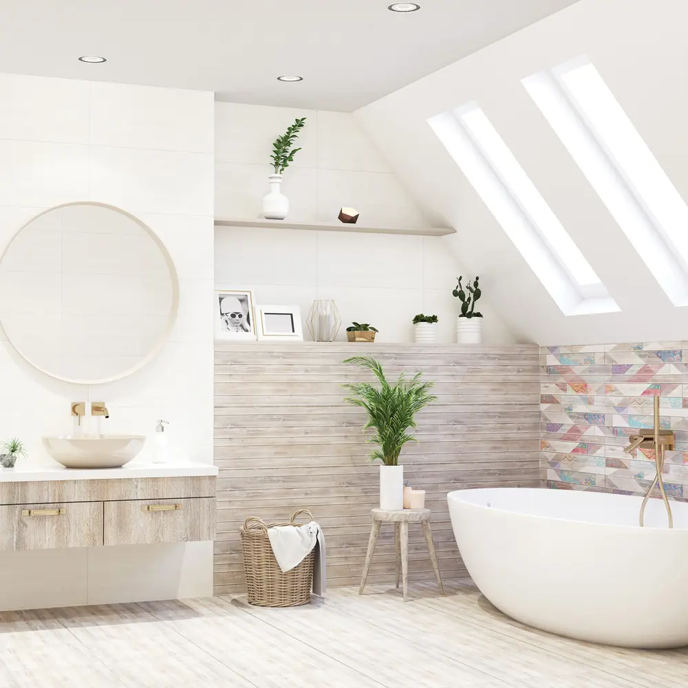 Плитка настенная Azori Shabby 31.5x63 см 1.59 м² дерево цвет бежевый STLM-2012416 - Вид №5