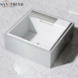 Effegibi WATERSUITE Ванна с комбинированной функцией SOURCE + AIR MILK + BLOWER: 4  форсунки с многоступенчатым насосом и 16 форсунок с подогревом. Размер: длина 160, высота 63,5, ширина 190. Нагрузка на пол: 295 кг/кв. м. Объем воды: 500 л. WS10000007