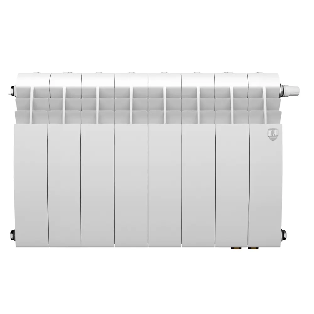 Радиатор секционный Royal Thermo Biliner 350/87 8 секций нижнее подключение биметалл белый 89391444 STLM-2037968 Отсутствует