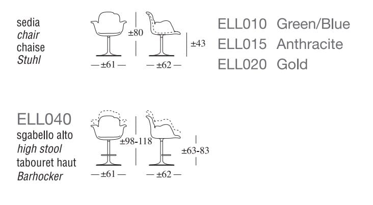 Стул Edra для интерьера ARCH-00080175 - Вид №11