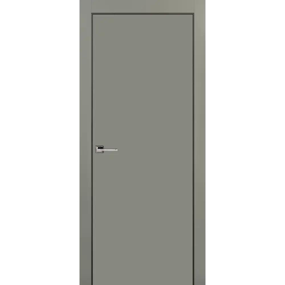 Дверь межкомнатная глухая Этна 90x200 см эмаль цвет грей с замком 82346600 STLM-2101408 ПРИНЦИП  - Вид №1