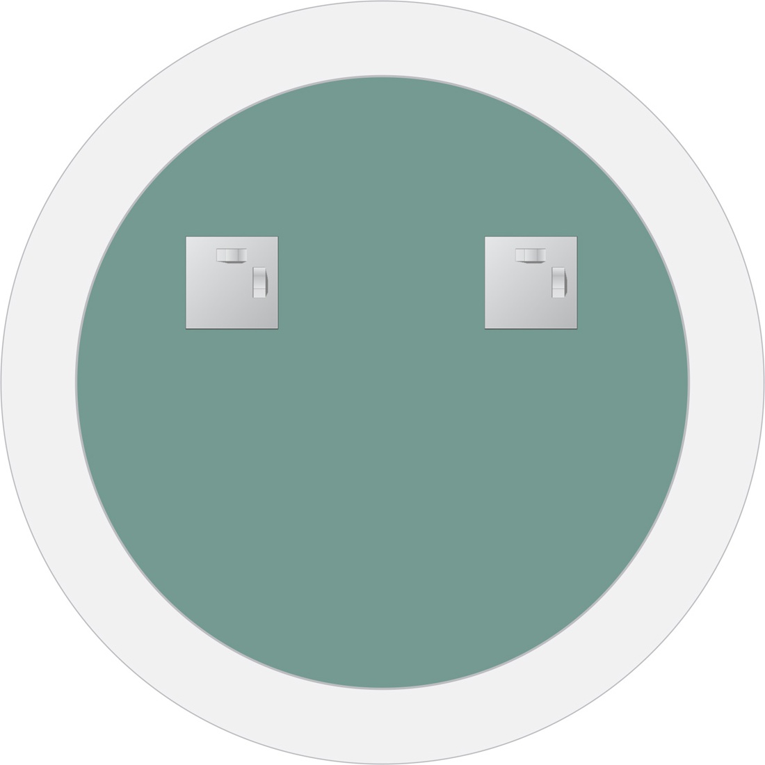 BY 0409 Зеркало с матированием EVOFORM Fashion - Вид №2