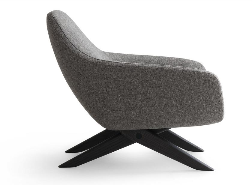 Poliform Кресло с обивкой из ткани с подлокотниками sun-id-1455541 - Вид №3