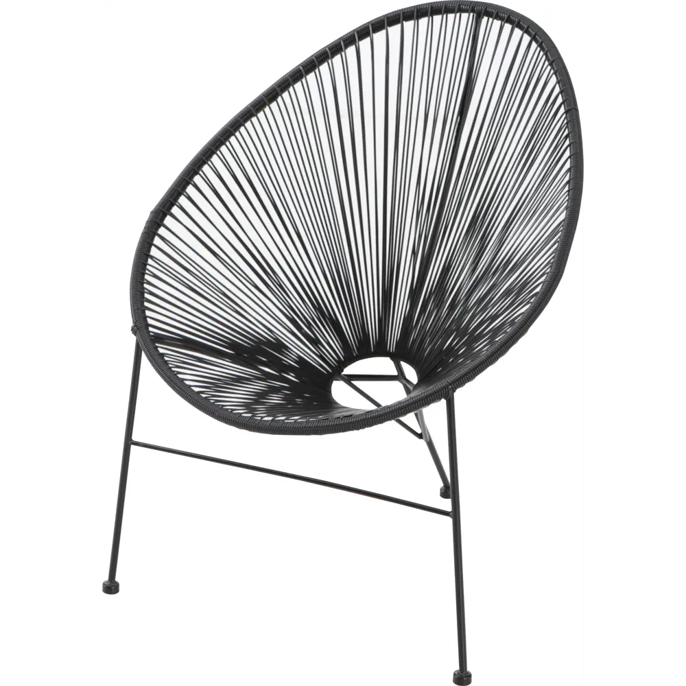 Стул садовый плетёный Acapulco 720x870x800 мм чёрный Santreyd STLM-2049820 - Вид №1