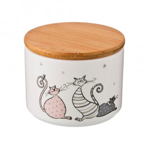 230-303 Посуда керамическая Банка для сыпучих продуктов колекция счастливое семейство3 430 мл Lefard