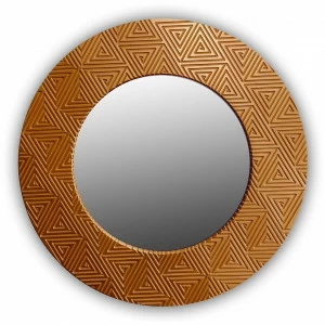Бронзовое зеркало круглое настенное Pyramid IN SHAPE FASHION 00-3860117 Бронза