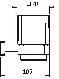 11911A Стакан подвесной цвет хром LANGBERGER ALSTER - Вид №2