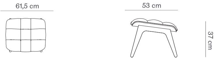 NORR11 Подставка для ног из дуба и ткани Mammoth sun-id-1458441 - Вид №4