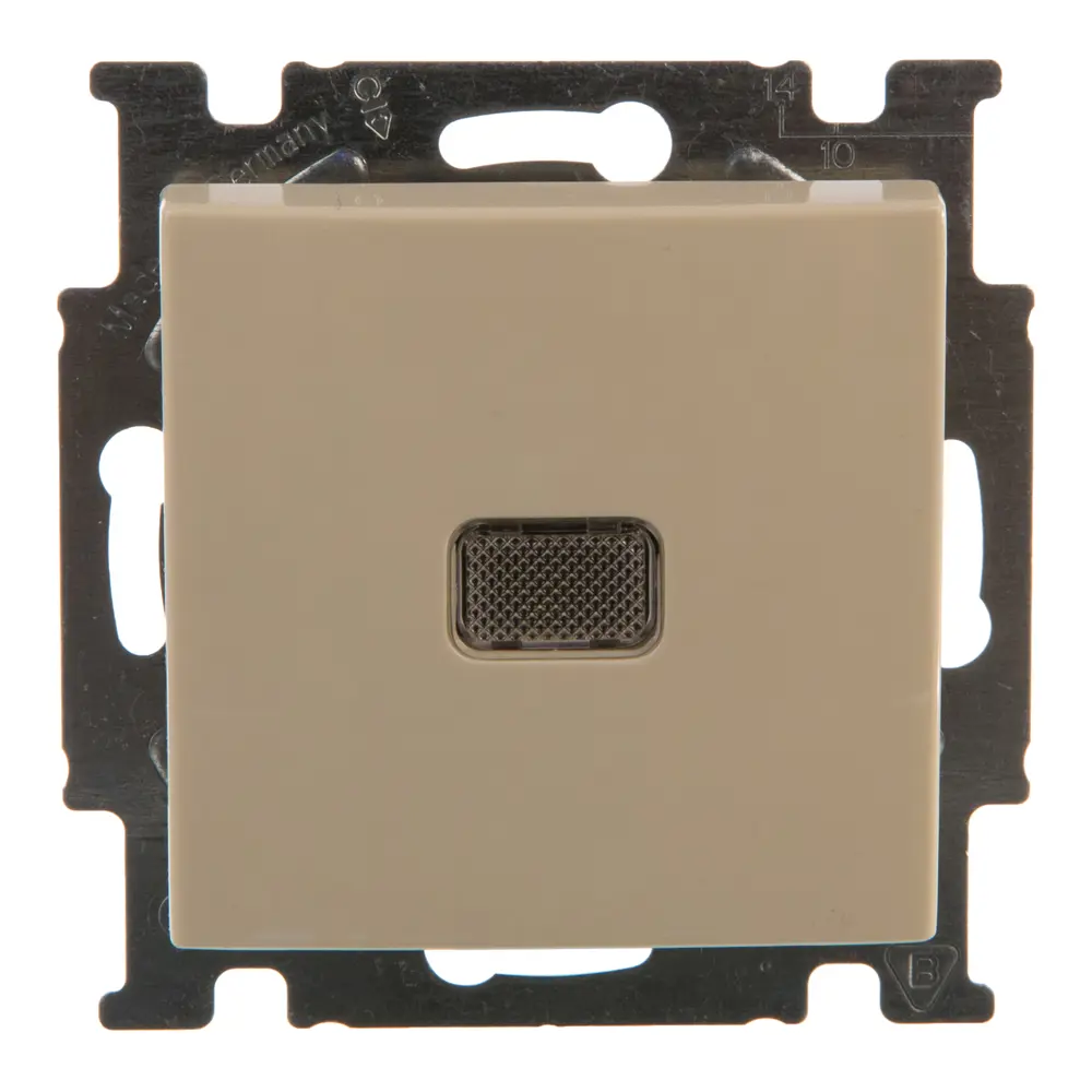 Выключатель встраиваемый ABB Basic 55 1 клавиша с подсветкой, цвет бежевый Basic55 STLM-2067228