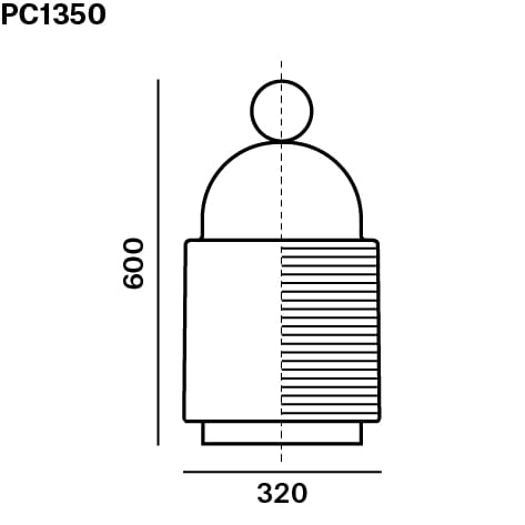 Напольная лампа из дутого стекла BROKIS купол ARCH-00011428 - Вид №12