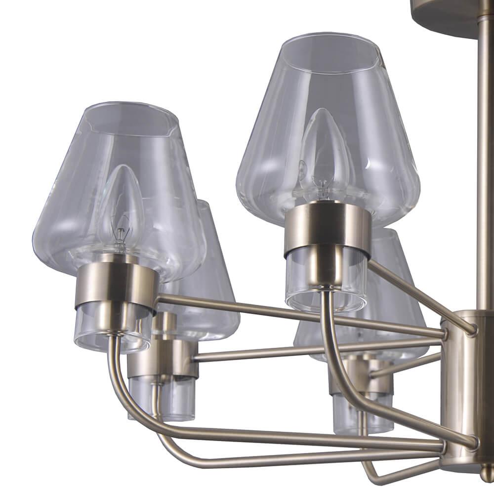 Потолочная люстра Seven Fires Астор 33070.01.05.08 SEVEN FIRES ДИЗАЙНЕРСКИЕ, АСТОР 00-3888667 Бронза;прозрачный  - Вид №1