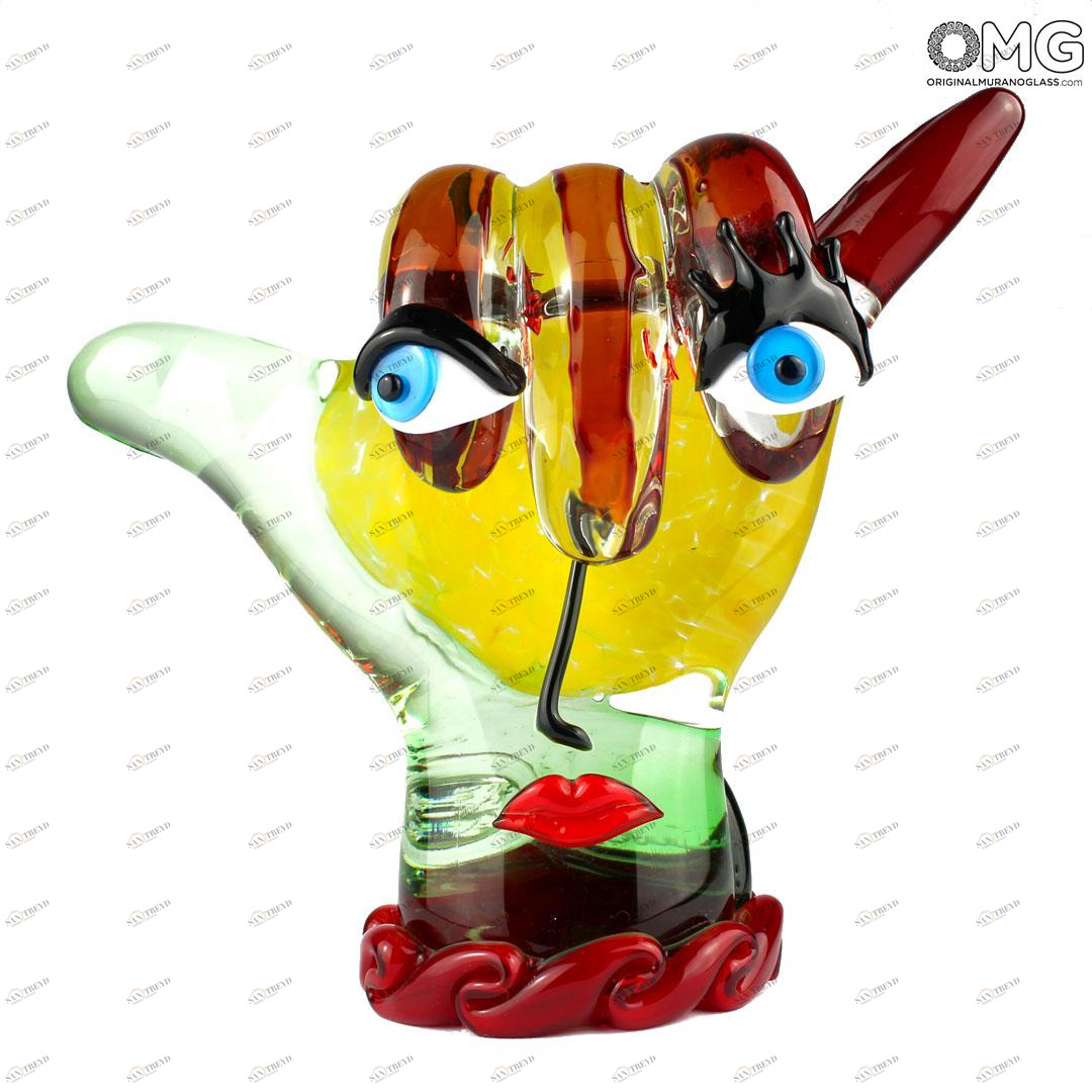 3212 ORIGINALMURANOGLASS Скульптура Рука Hang Loose - современное абстрактное искусство - Original Murano Glass OMG 28 см PICASSO