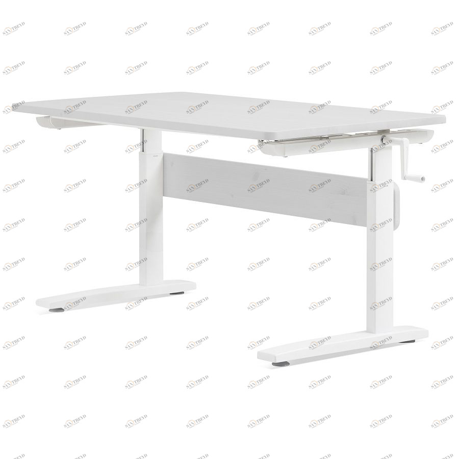 Парта Flexa desks & chairs с наклонной столешницей, белая/искусственно состаренная 82501162