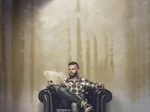 Tecnografica Стеклопластиковые прорезиненные обои с эффектом бетона Collezioni d'arte 54756