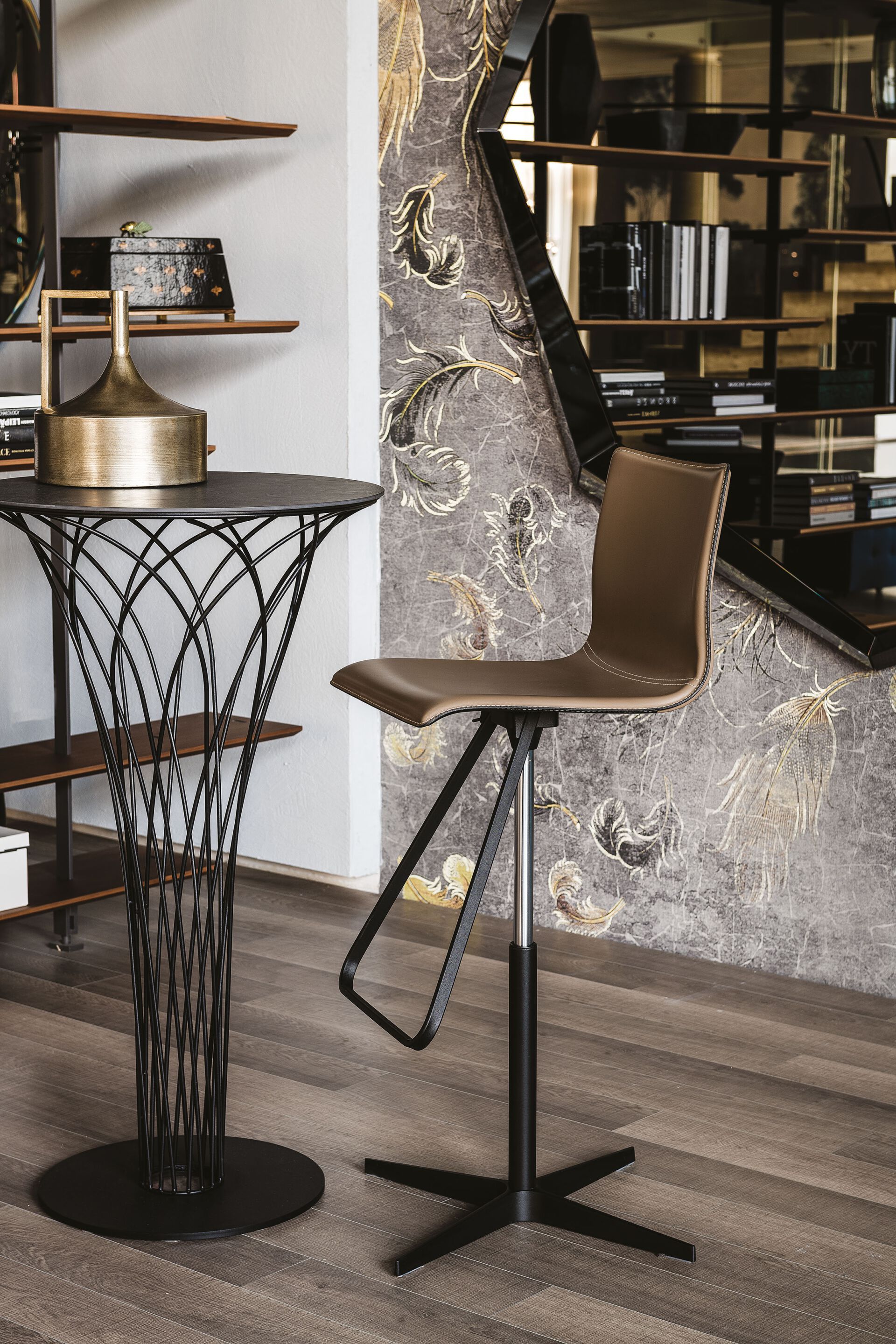 Регулируемый по высоте кожаный высокий стул Cattelan italia TOTO X ARCH-00073254 - Вид №3