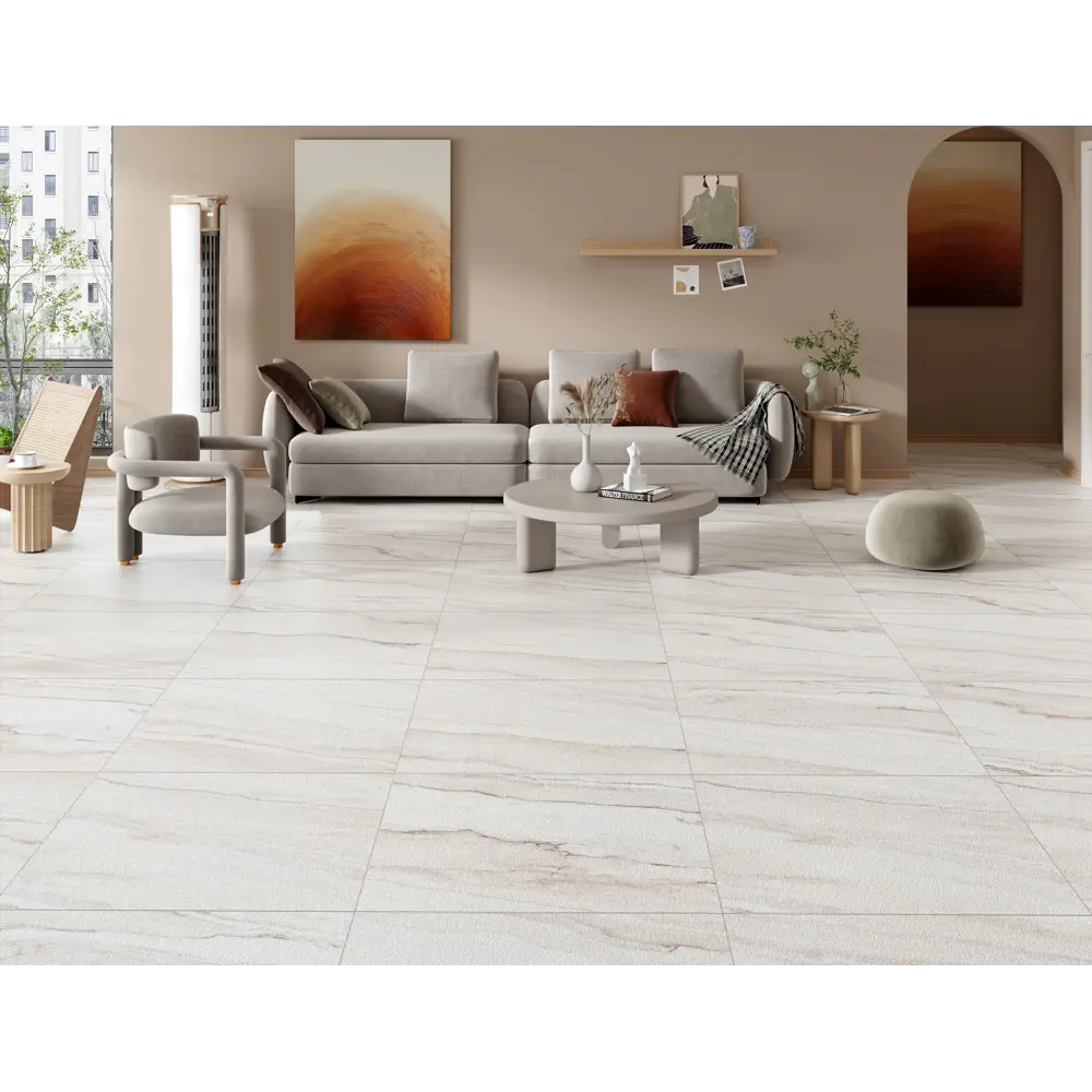 Глазурованный керамогранит Marble Napoli Lapp 60x60 см 1.44 м² лаппатированный цвет бежевый Santreyd STLM-2138653 - Вид №3