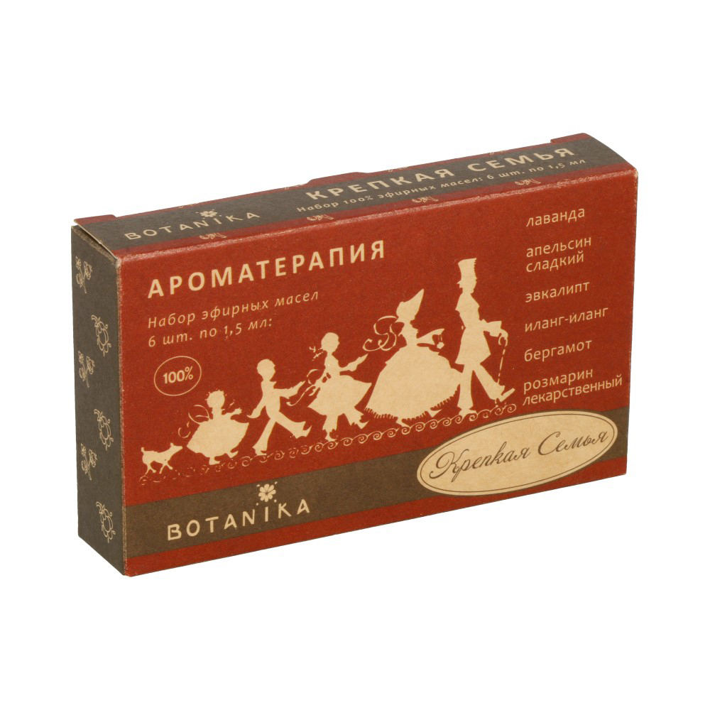 11658 Набор эфирных масел 1.5 мл 6 шт. Крепкая семья Botanika 