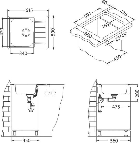 Мойка Alveus Line 110 1122317 - Вид №2