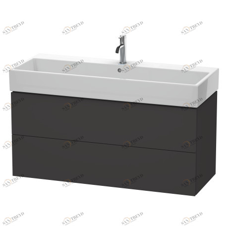 LC627908080 L-Cube Тумбочка подвесная Graphit Super Matt Duravit