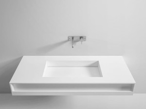 Подвесная раковина Corian® с держателем для полотенец