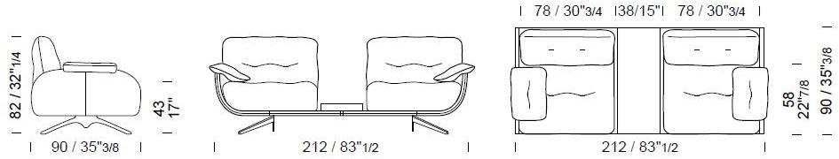 Borzalino 2-х местный кожаный диван Ayton sun-id-1396794 - Вид №3