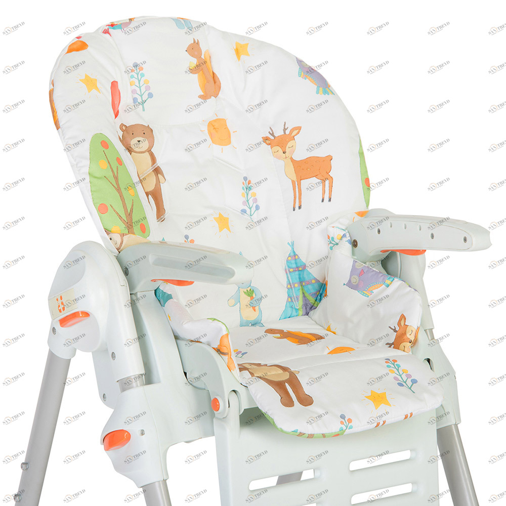 Съемный чехол для стульчика для кормления Forest Party VAMVIGVAM  281617 Белый;желтый Santreyd 