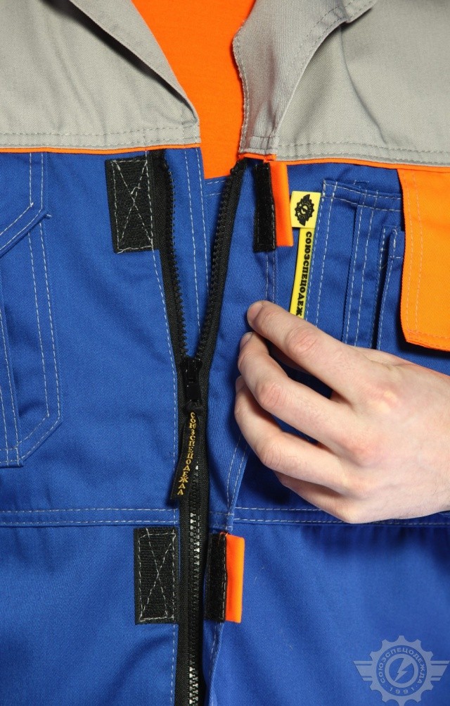 65244 Костюм "Профессионал-2" василек-светло-серый  Летняя спецодежда  размер 48-50/194-200  - Вид №14