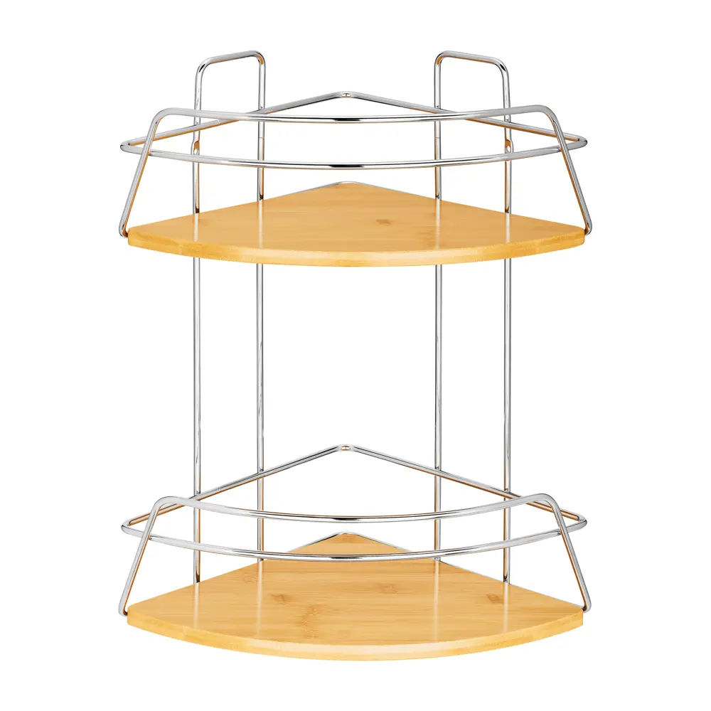 Полка угловая Модулус 22х22х37.4 см, цвет хром Santreyd Модулус Бамбук STLM-2035866