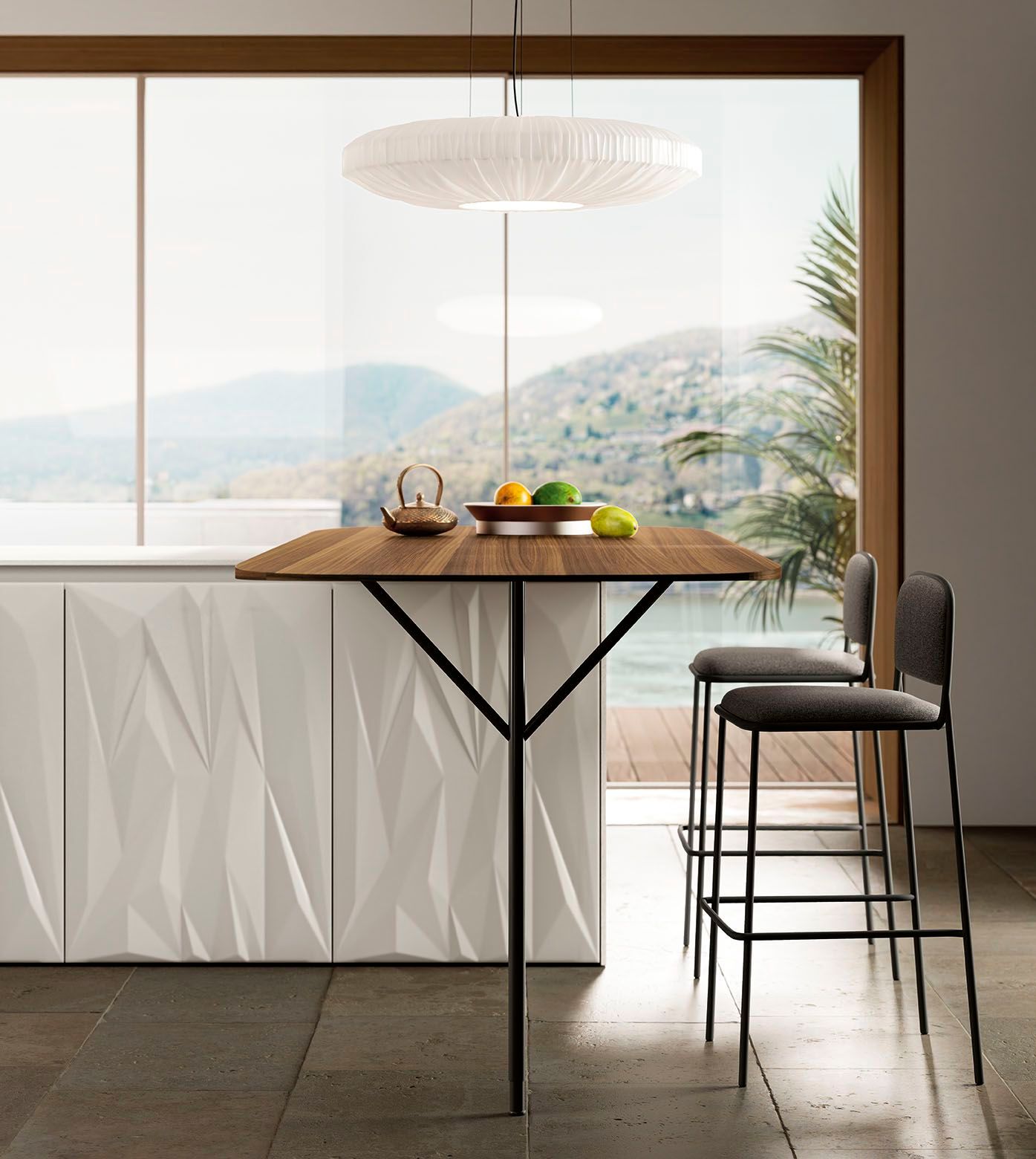 Встроенная кухня с полуостровом Febal Casa Origina ARCH-00062587 - Вид №6