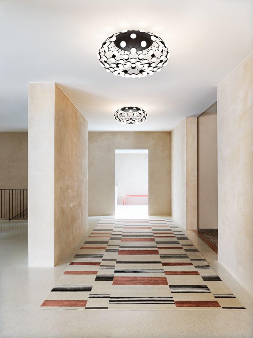 LUCEPLAN Светодиодный потолочный светильник из поликарбоната и стали Mesh sun-id-1361012 - Вид №1