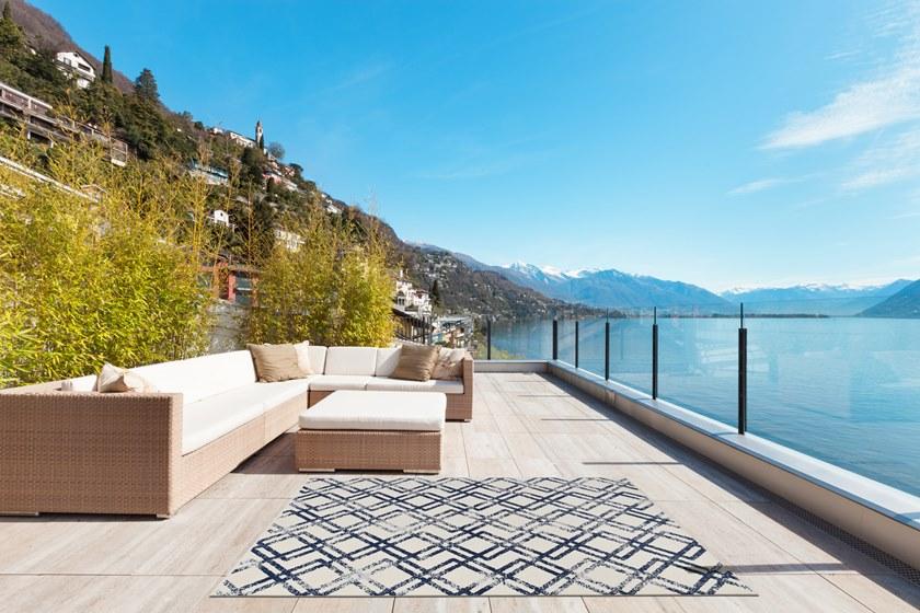 De Dimora Прямоугольный однотонный коврик из полиэстера для улицы Outdoor sun-id-1416653 - Вид №3