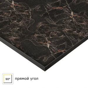 Столешница Компакт Мрамор 300x60x1.6 см HPL пластик цвет чёрный 84224894 STLM-2097790