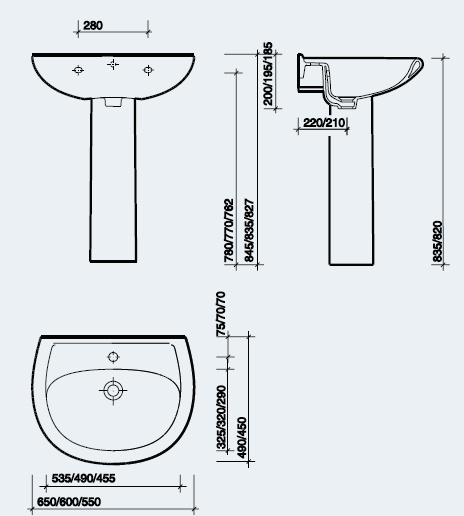 GN4221WH Раковина Twyford Galerie Santreyd - Вид №1