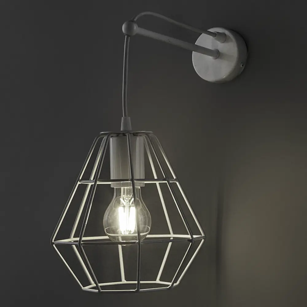 Настенный светильник бра Vitaluce Orso white 1 лампа 3м² E27 цвет белый глянцевая STLM-2008478