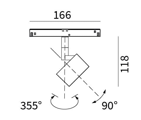 Металлический светодиодный прожектор Lucifero's LEVA QUADRA Q4 MINI TRACK ARCH-00118406 - Вид №2