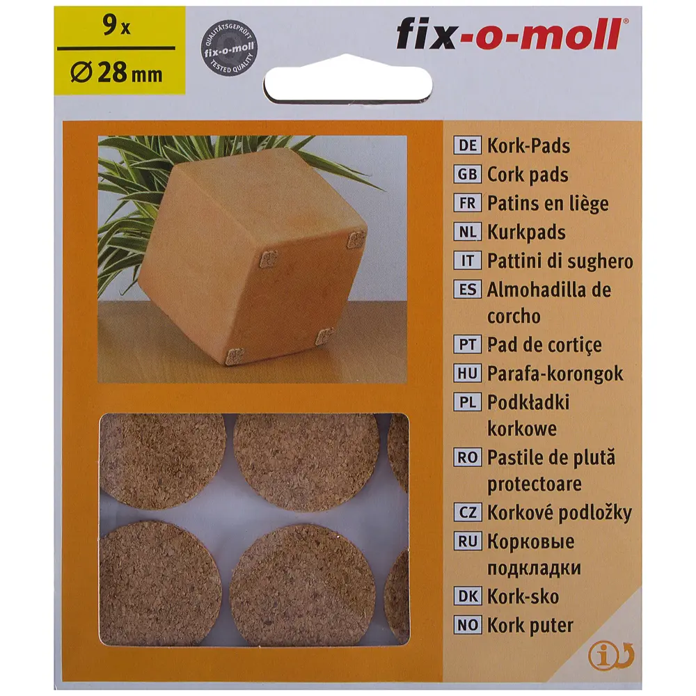 Пробка самоклеящаяся 28 мм, 9 шт. 18616495 STLM-2048571 FIX-O-MOLL  - Вид №2