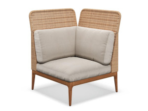 Плетеное и тканое угловое садовое кресло