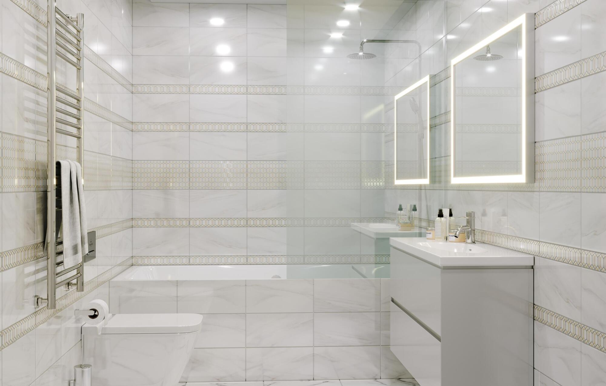 Керамическая плитка BIANCO 265701 6х40 см PiezaROSA  - Вид №2