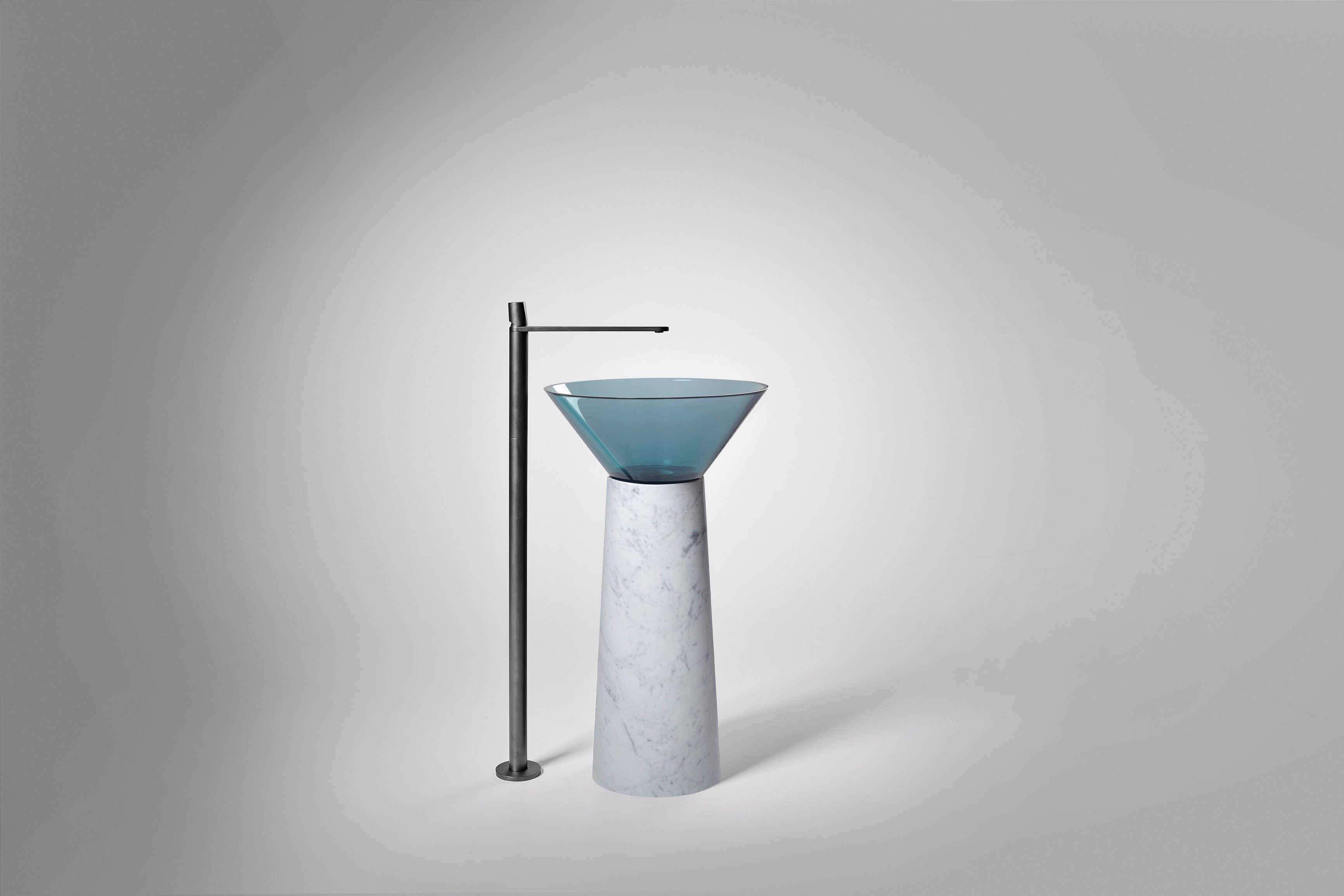 Каррарский мрамор отдельно стоящий круглый умывальник Antoniolupi ALBUME11 + ALBUME21 ARCH-00060600 - Вид №20