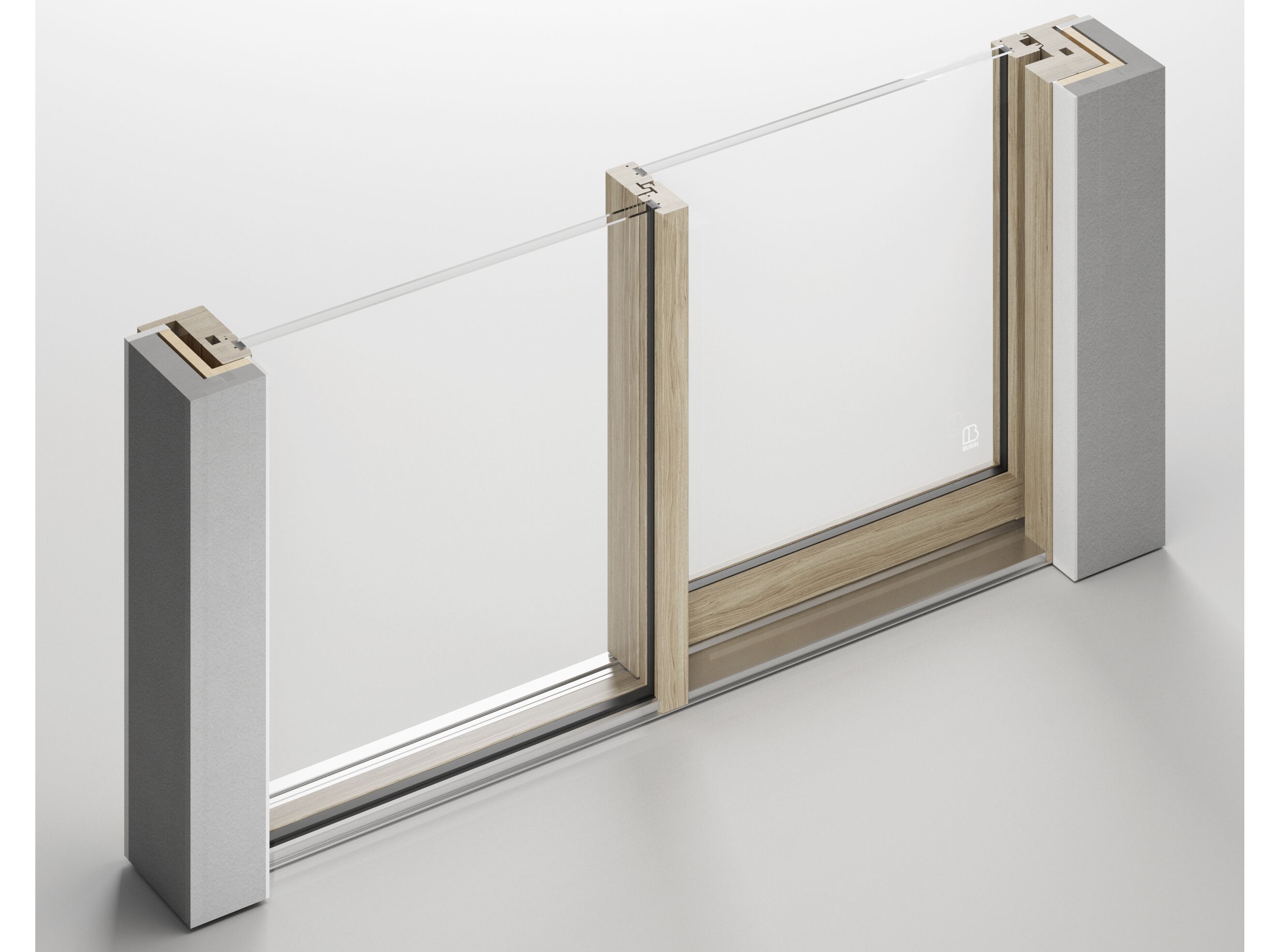 Раздвижные окна из дерева и алюминия Bussi HS MINIMAL LEGNO/ALLUMINIO 68 ARCH-00091985 - Вид №1