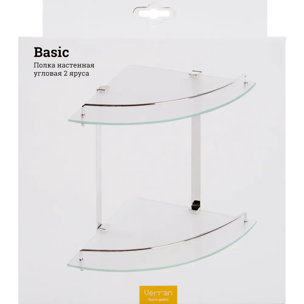 Полка для ванной Verran Basic угловая двухъярусная STLM-2147472 - Вид №3