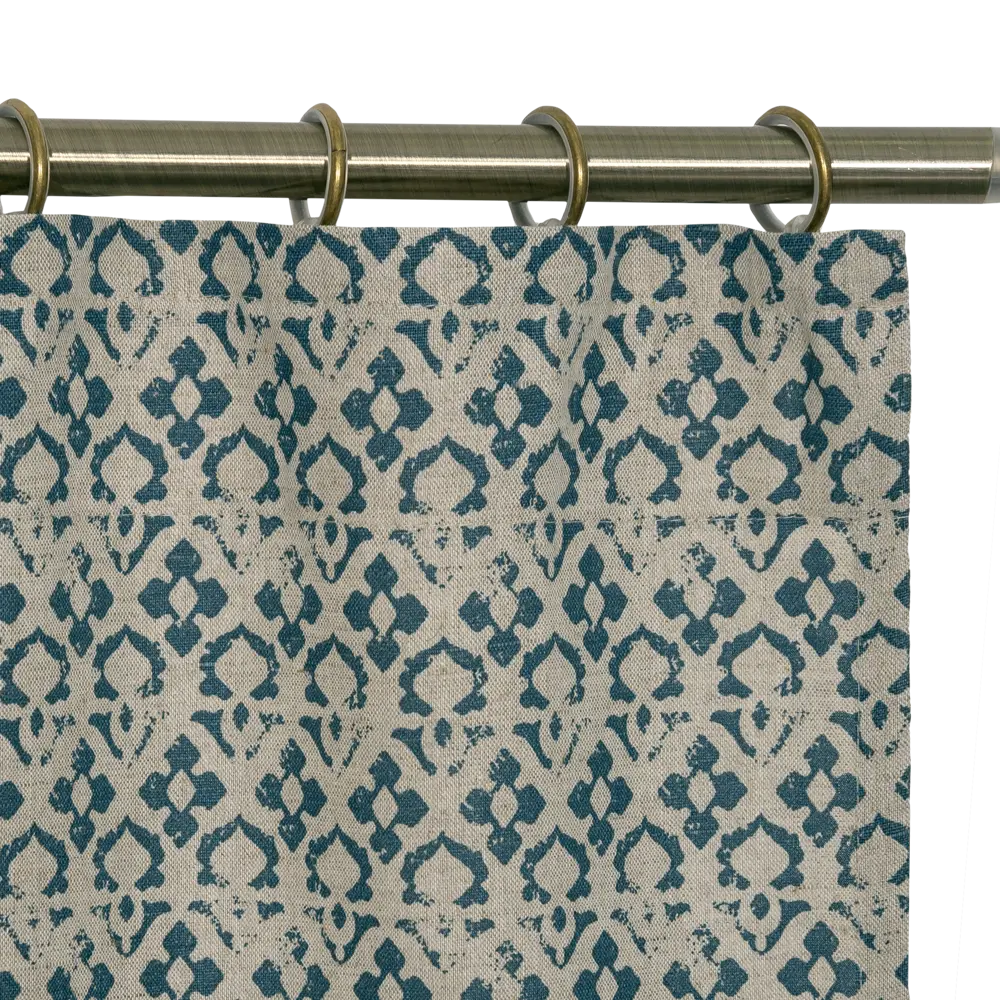 Штора на ленте 145х260 см лён цвет бирюзовый ВАСИЛИСА STLM-2145138 - Вид №3