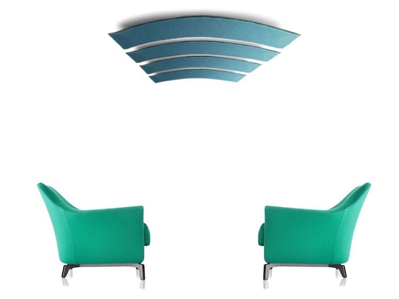 Термоформованная потолочная звукопоглощающая мономатериальная панель Slalom ECOrange ARCH-00002959 - Вид №3