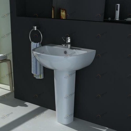 42911 Подвесная раковина настенная овальная  Zero белая Santreyd