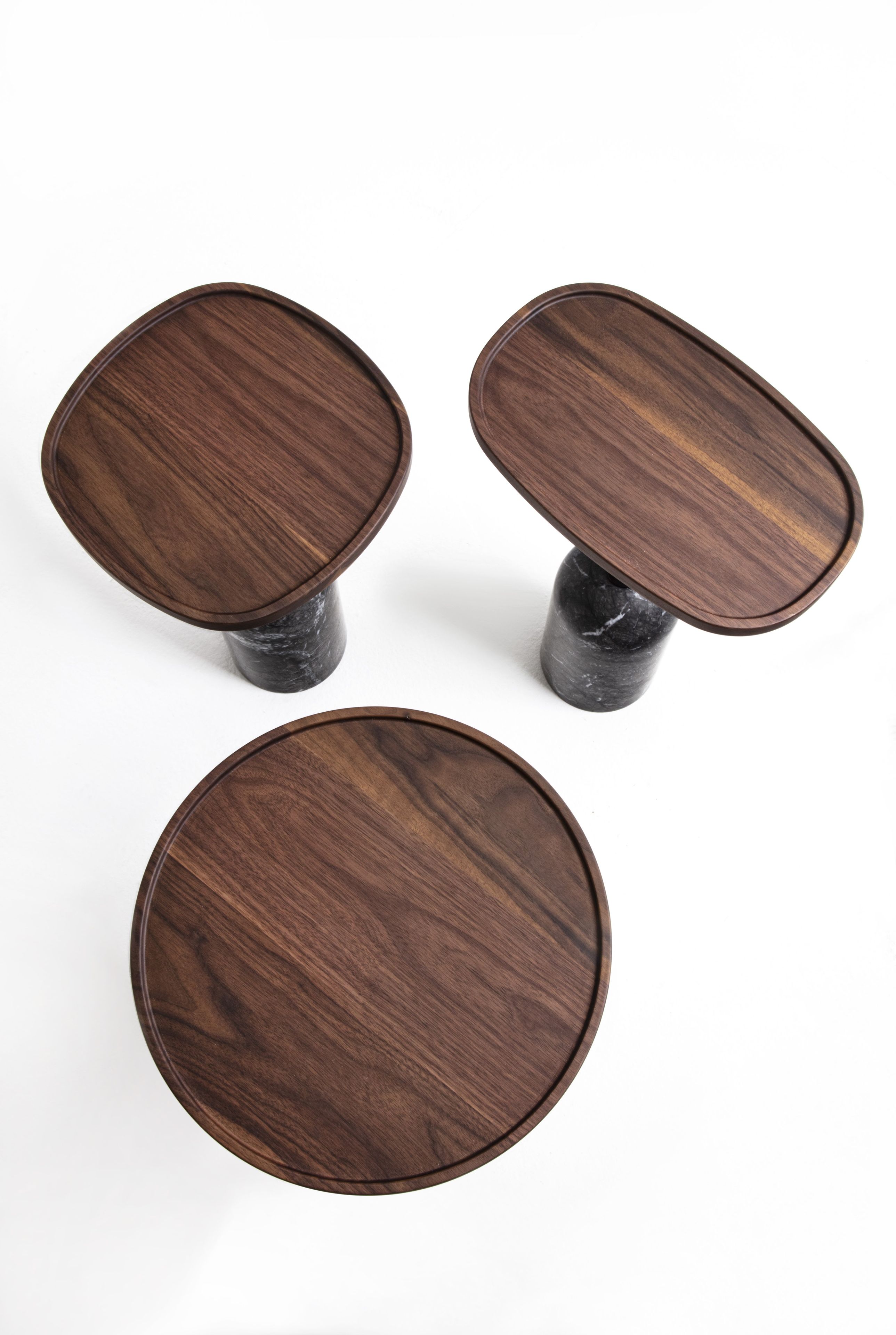 Овальный мраморный журнальный столик и столешница из ореха Porada двадцать ARCH-00127157 - Вид №2