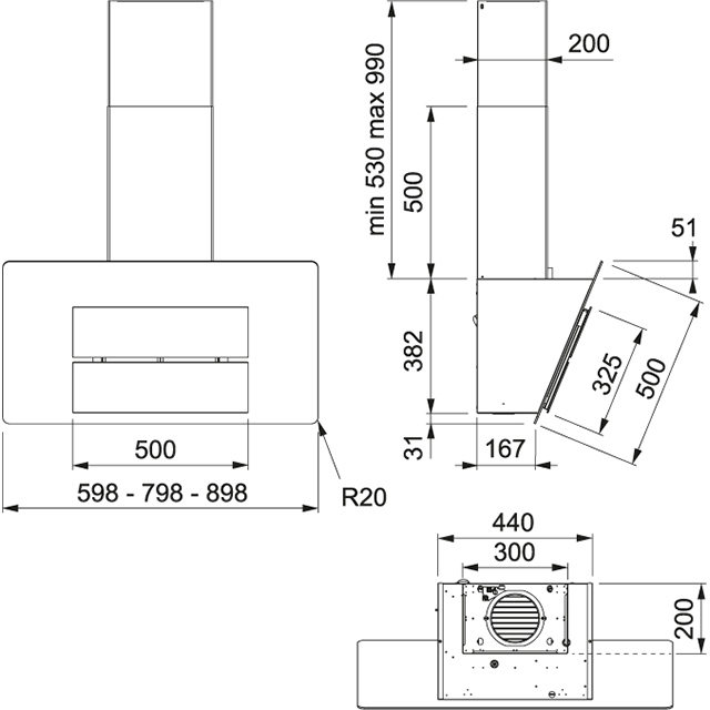 Вытяжка  FMA 905 BK XS Franke Maris FMA 905 BK XS Нержавеющая сталь / Черный - Вид №1