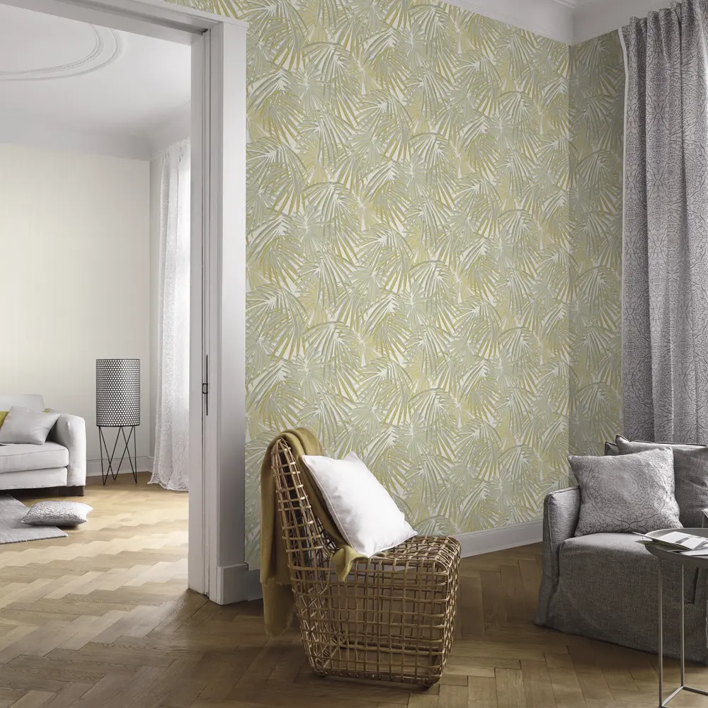 Обои флизелиновые Rasch SM «Пальма» зелёные 1.06 м RA 965810 STLM-2124050 - Вид №3