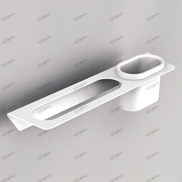 Sonia Полотенцедержатель 400 мм со стаканом для зубных щеток CODE белый 161997