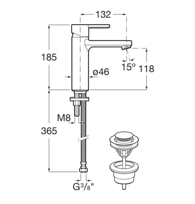 Смеситель для раковины с раковиной Roca Naia ARCH-00143792 - Вид №2