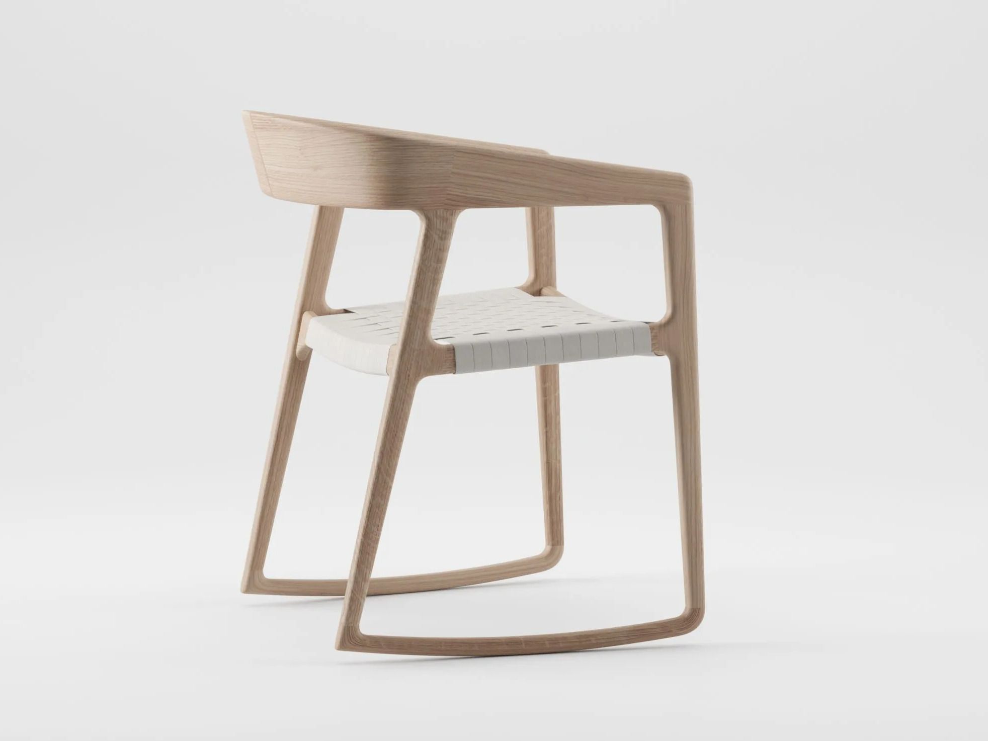 Кресло-качалка из массива дерева с подлокотниками Artisan ARCH-00015668 - Вид №2